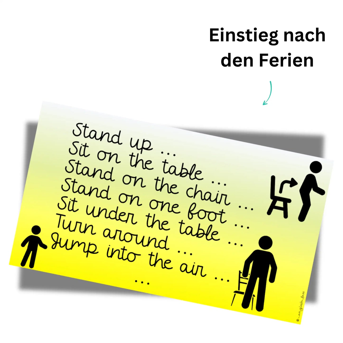 Einstieg erste Stunde nach den Ferien Englisch Unterricht