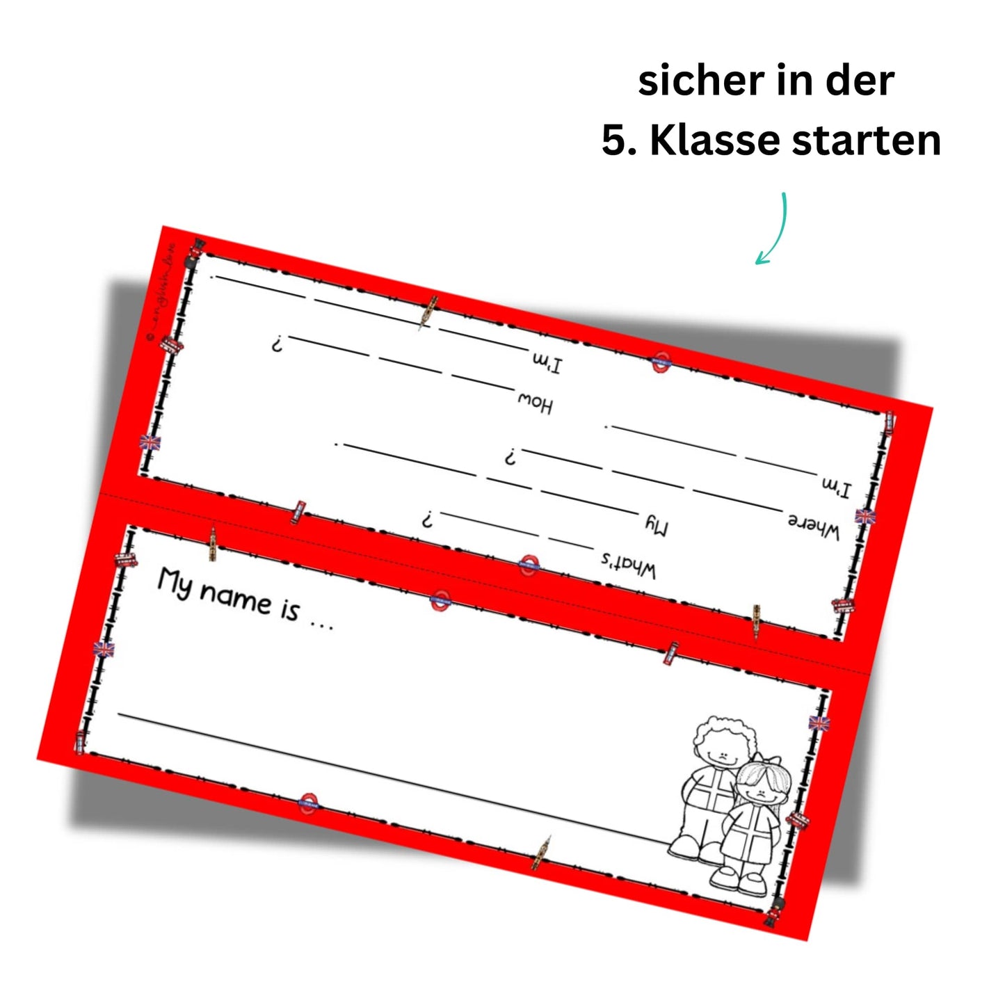 Anfangsunterricht Englisch Klasse 5 Starter Kit Namensschilder für Lehrkräfte