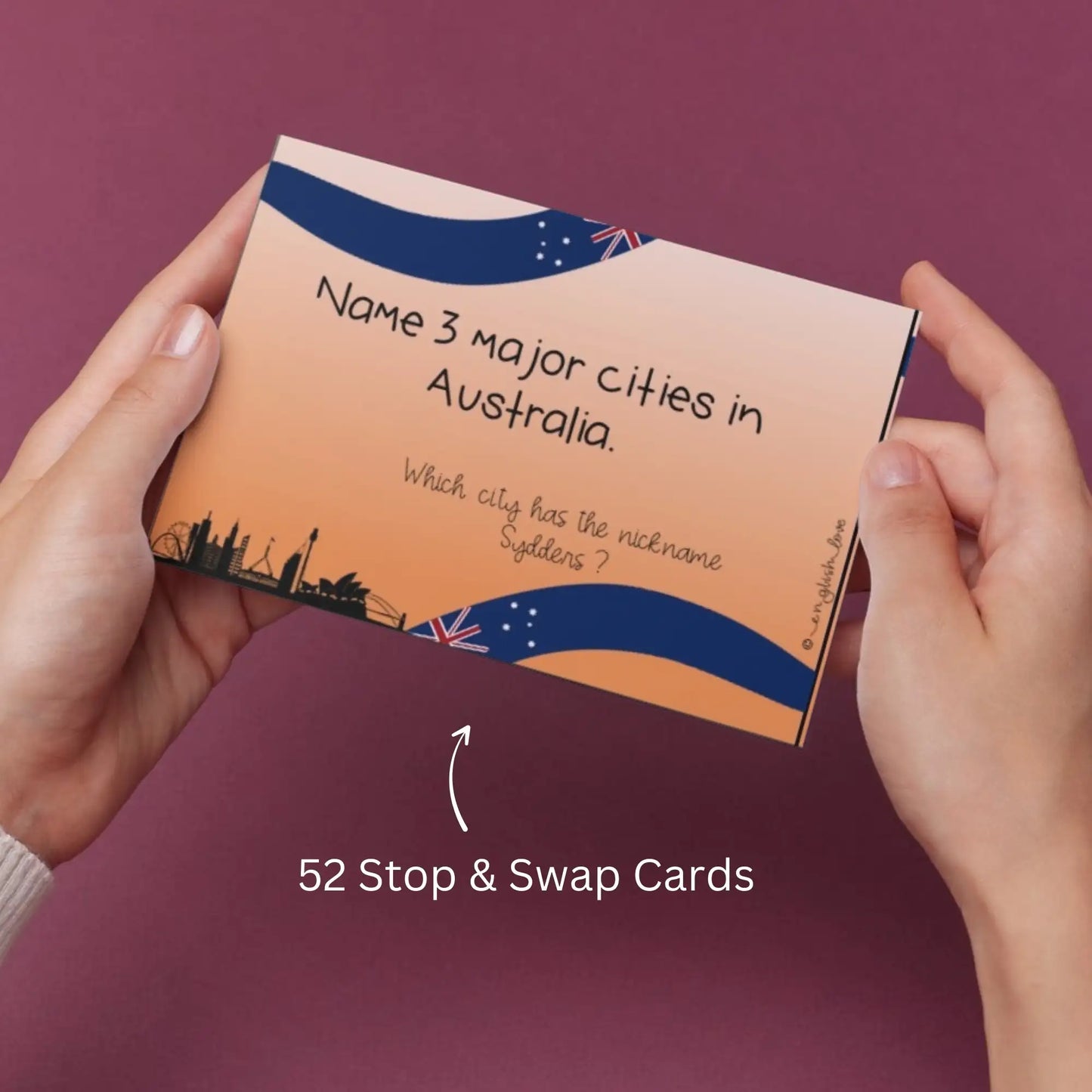 52 Stop & Swap Cards Australien. Unterrichtsmaterial Klasse 9