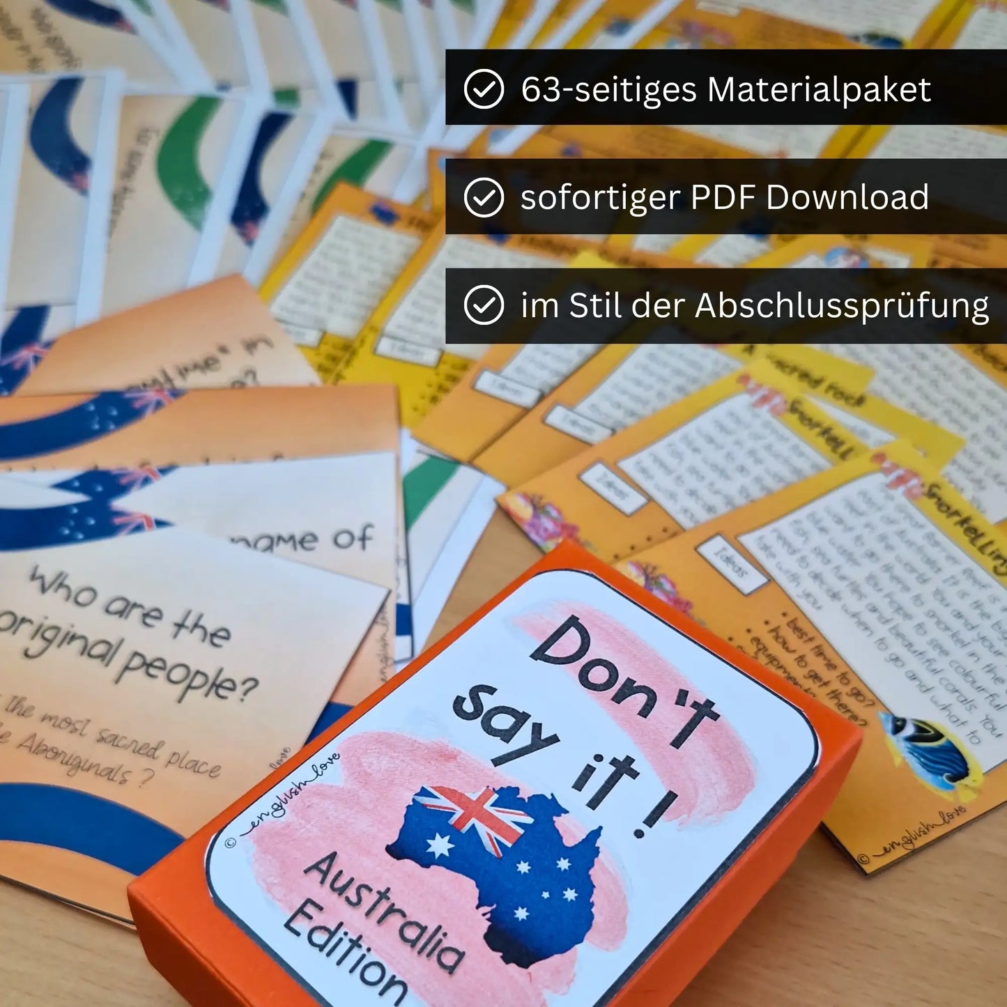 Australien Materialpaket für Englischlehrkräfte. Unterrichtsmaterial Klasse 9 Prüfungsvorbereitung