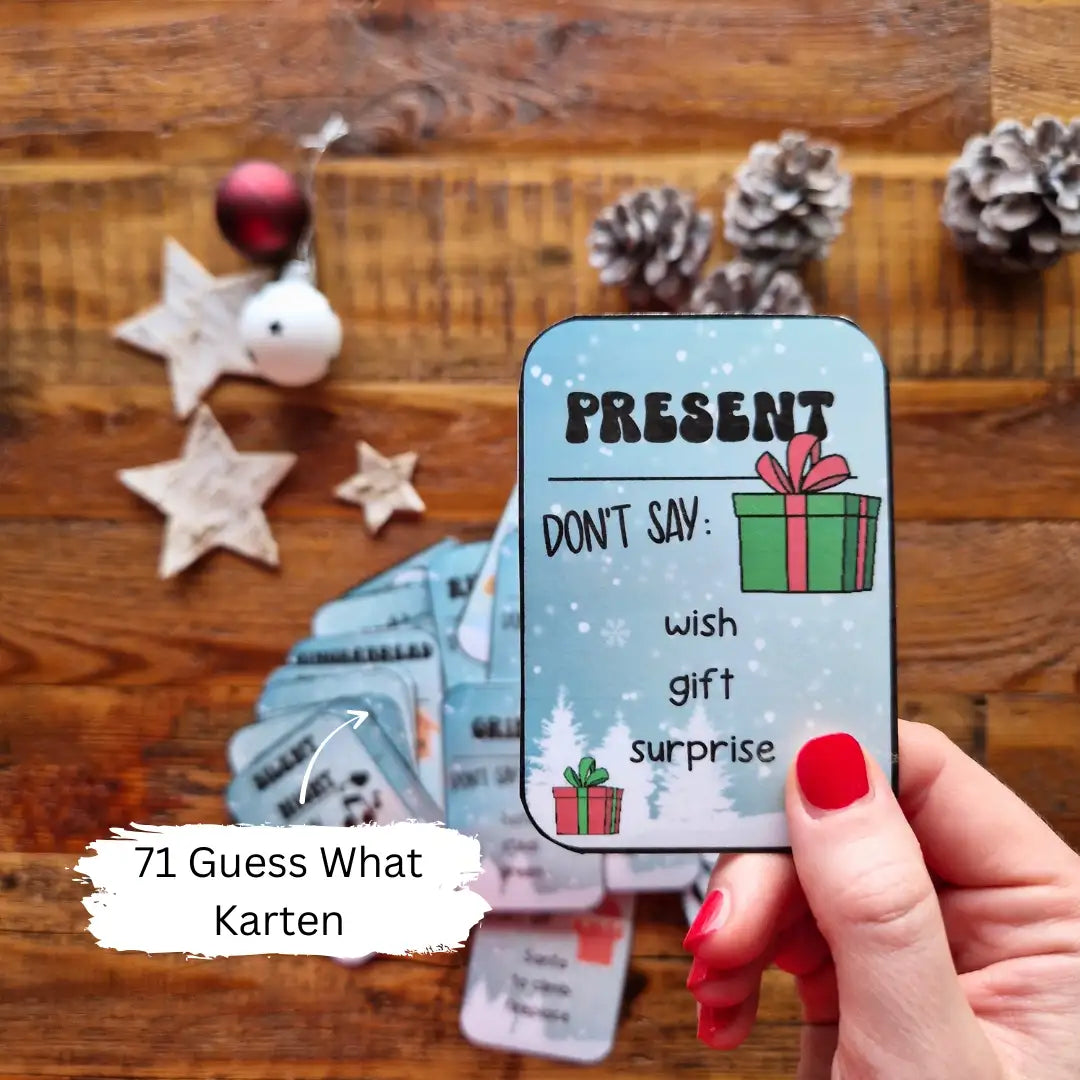 71 Tabu Karten. Guess What Christmas Spiel