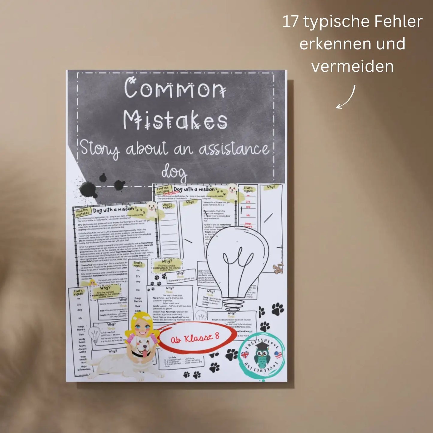 Common mistakes Unterrichtsmaterial ab Klasse 8 für Englischlehrkräfte