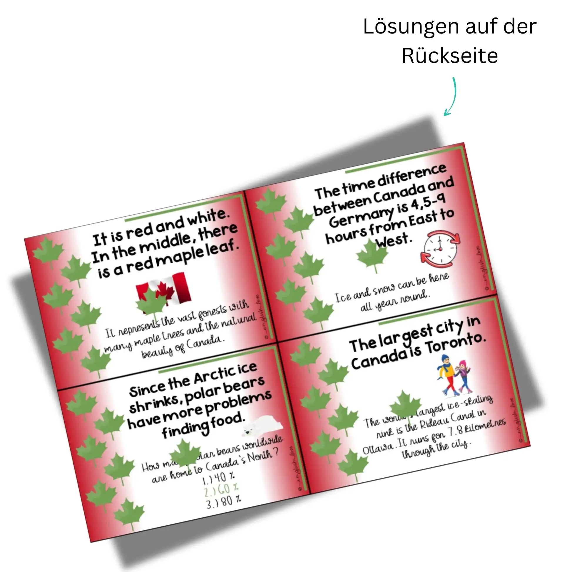 Kanada Stop Swap Unterrichtsmaterial Englisch Klasse 9, 10, 11