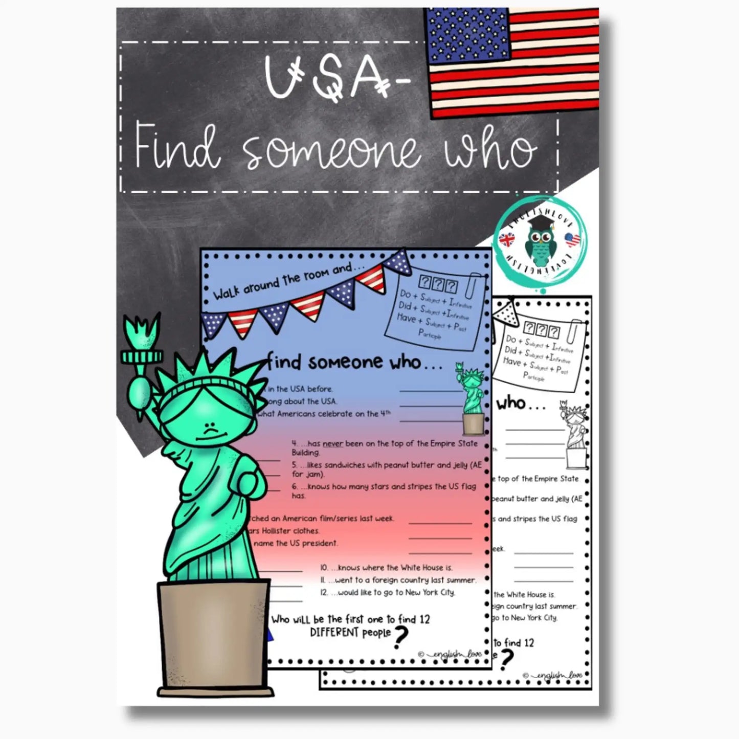 Find somehone who USA Unterricht Englisch