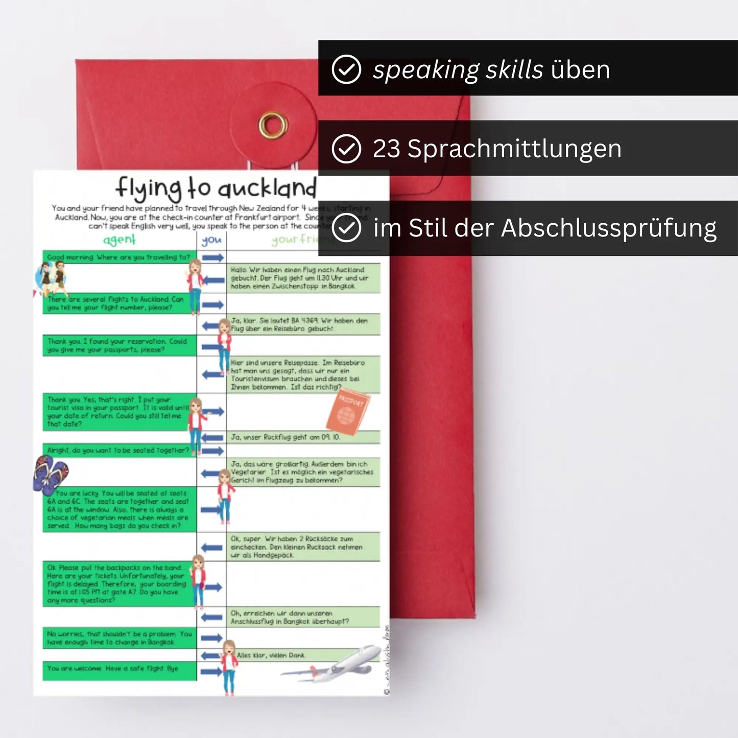 23 Sprachmittlungen im Stil der Abschlussprüfung. Mediations / Interpreting für Englischlehrer