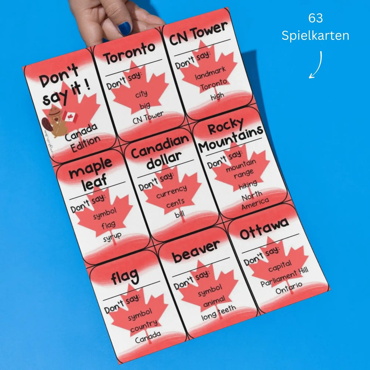 Kanada Unterricht Englisch Tabu Spiel PDF Download