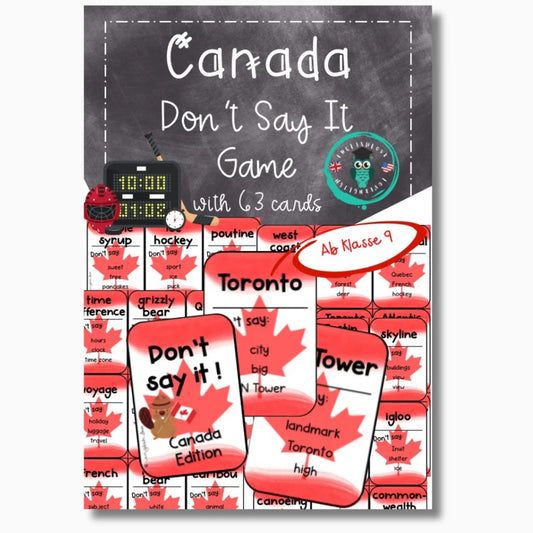 Kanada Unterricht Englisch Tabu Spiel