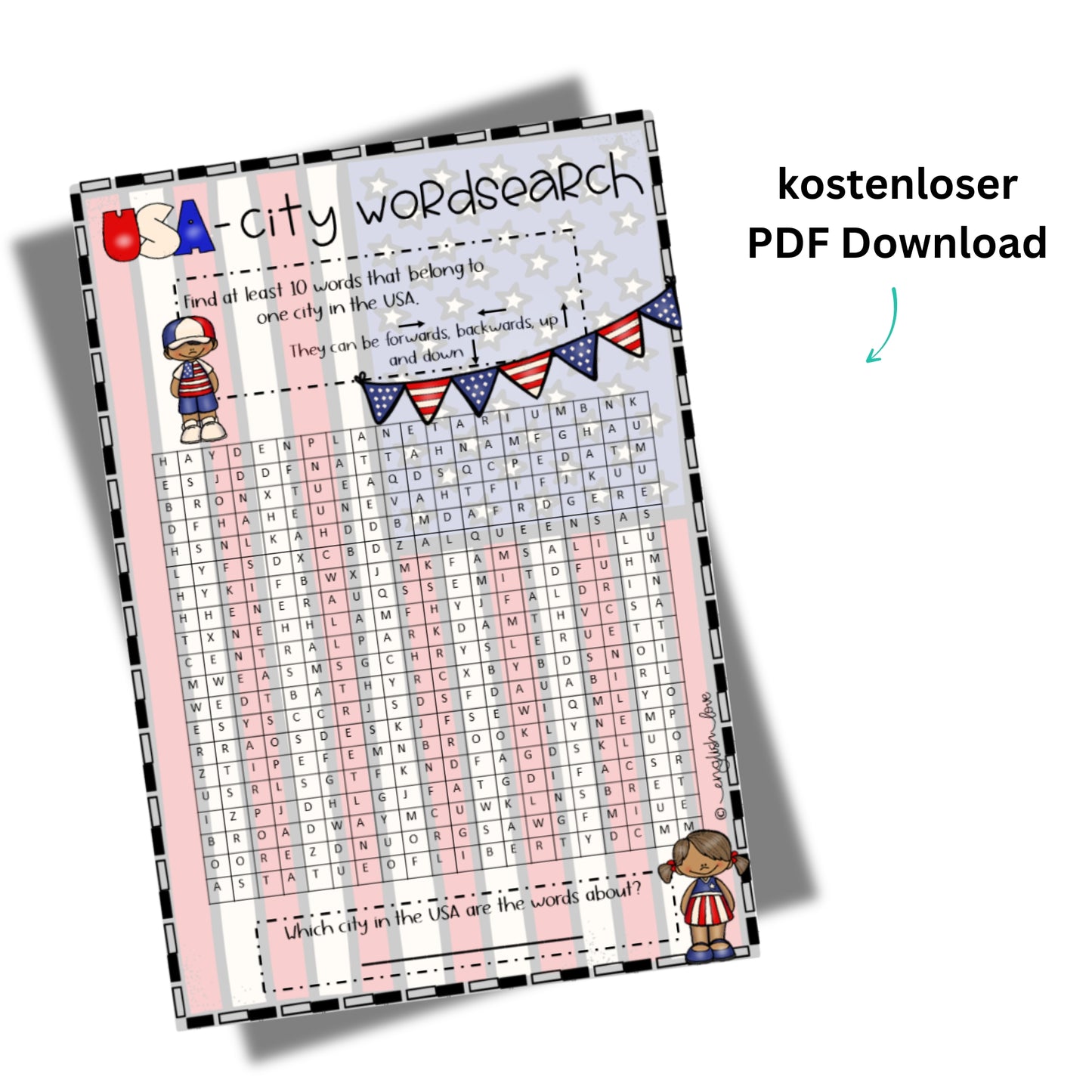 New York Suchsel kostenlos Download PDF Englischunterricht Klasse 8