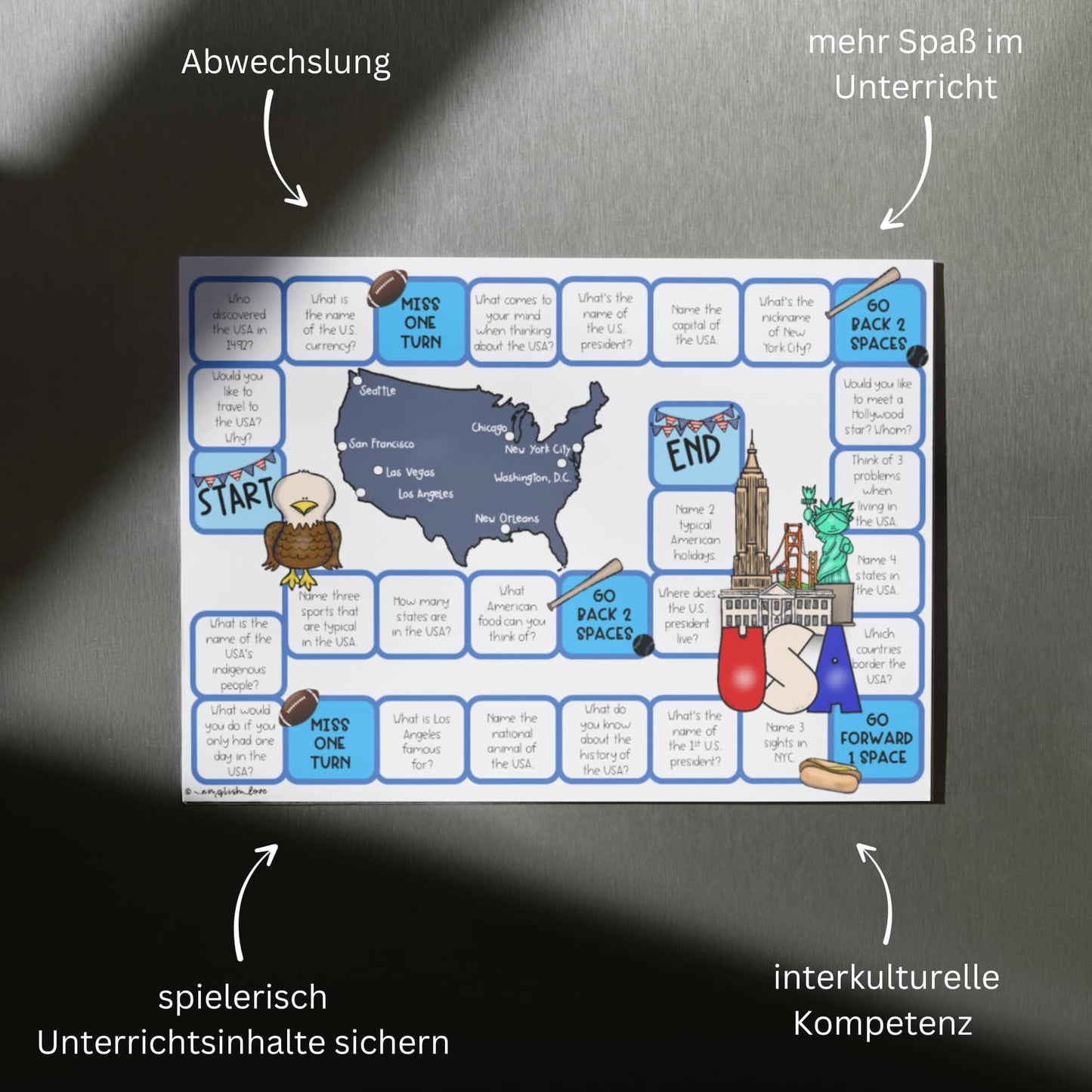 USA Brettspiel ab Klasse 8