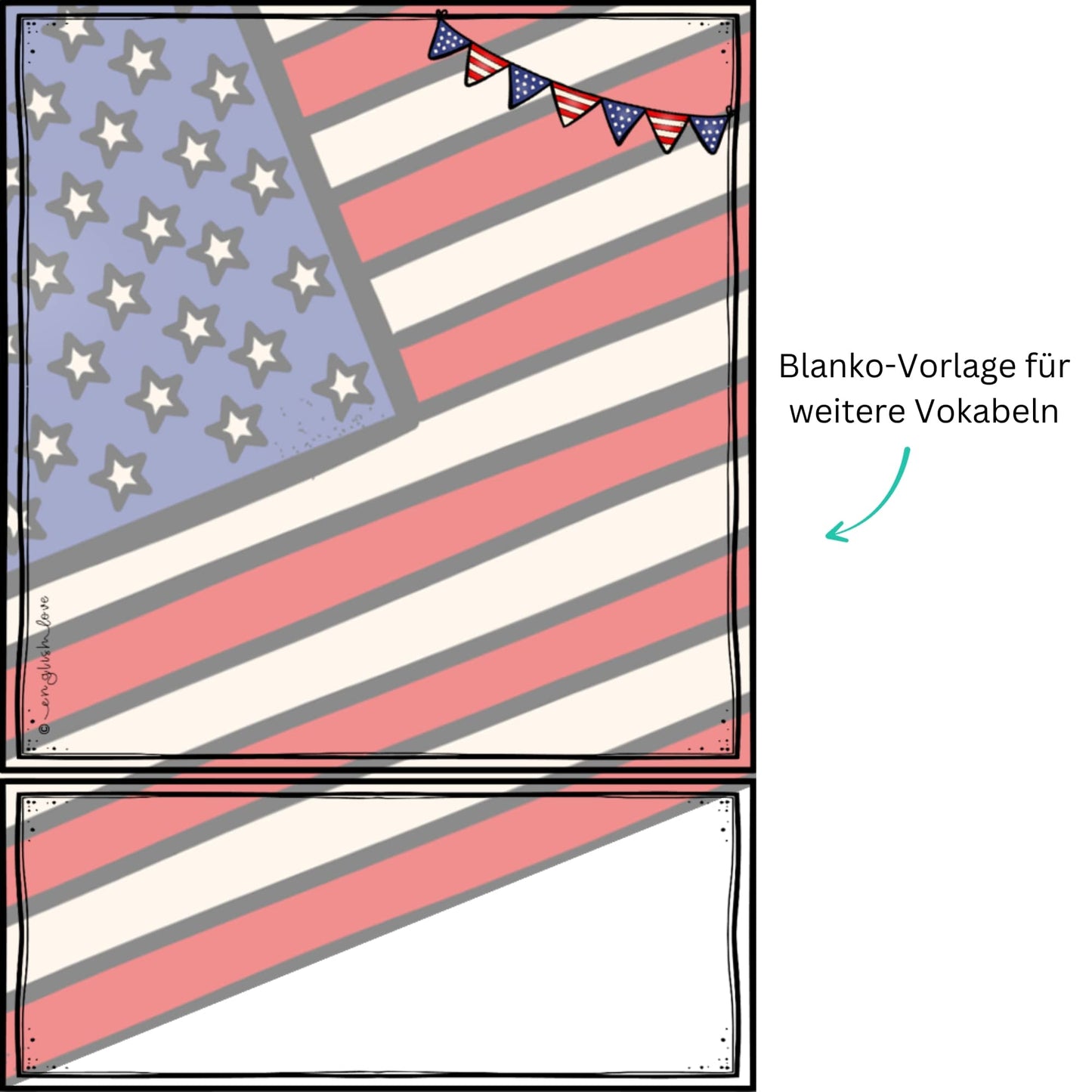 Unterrichtsmaterial Englisch USA: Blanko Vorlage