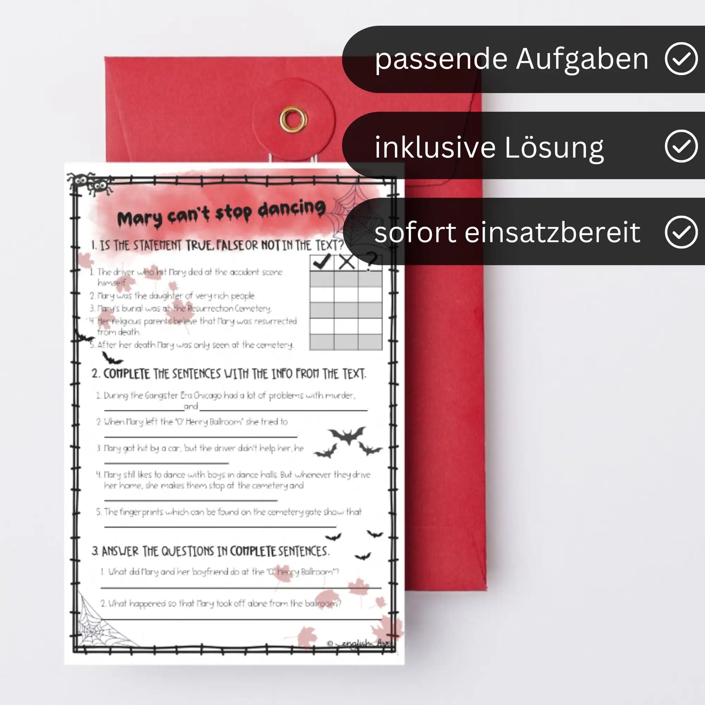 Halloween Unterrichtsmaterial Aufgaben & Übungen