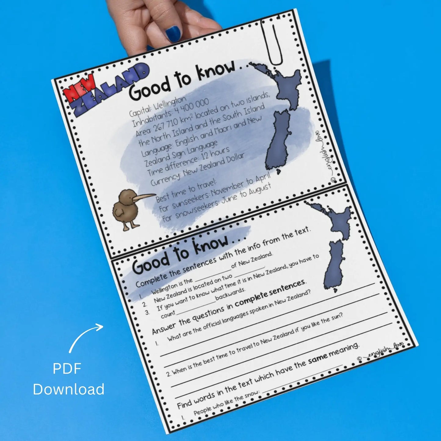New Zealand Reading Comprehension PDF Download