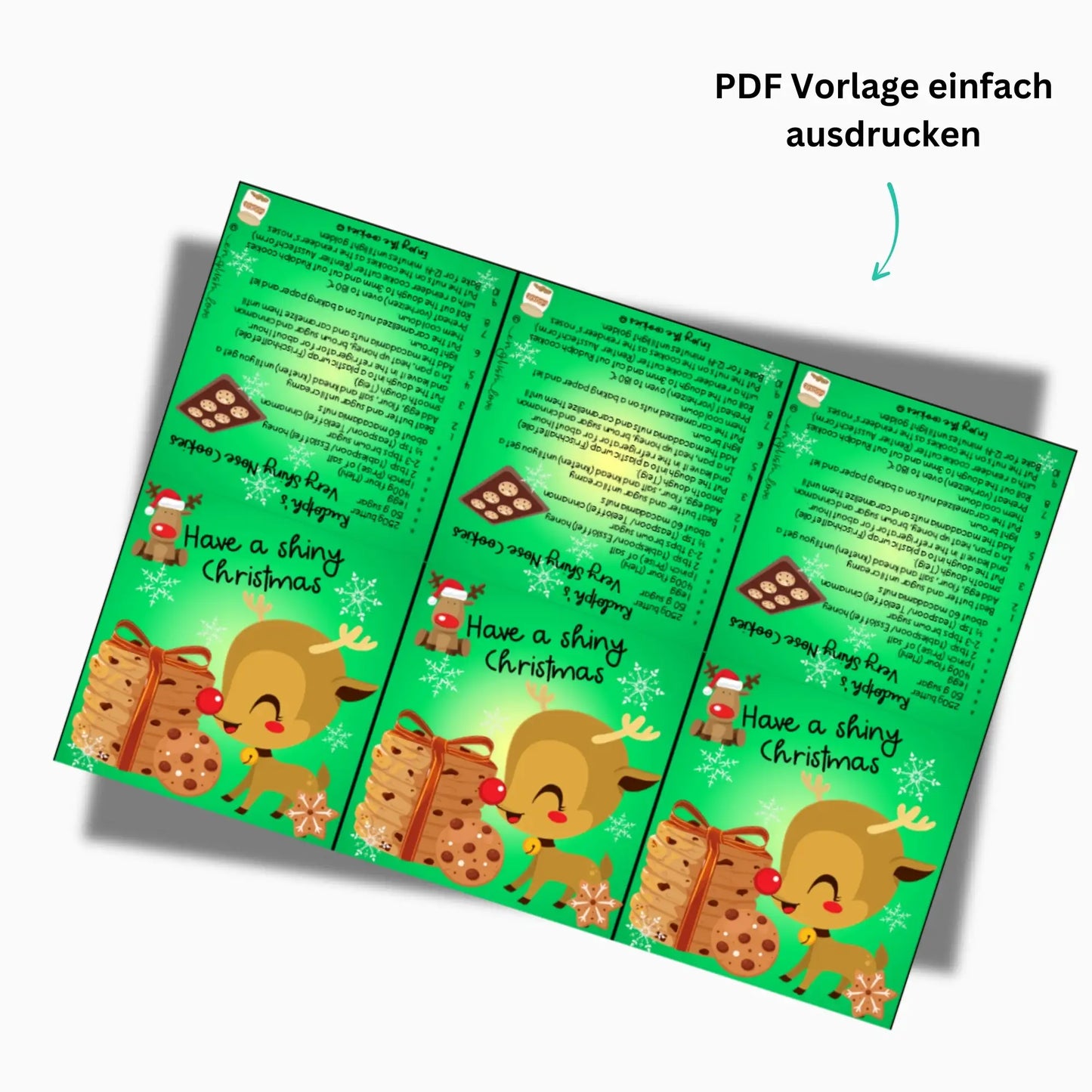 PDF Vorlage ausdrucken und im Englischunterricht einsetzen und verschenken