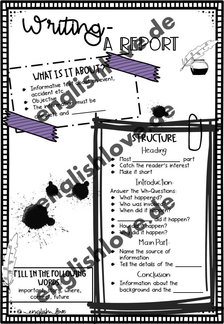 How to write report: Struktur