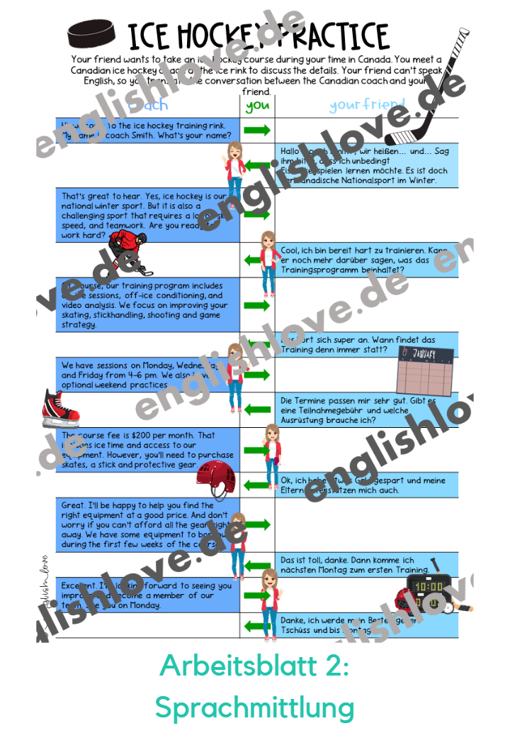 Kanda Sprachmittlung Mediation Arbeitsblatt