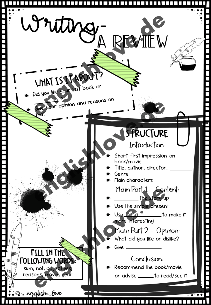 How to write a review: Struktur und Merkblatt