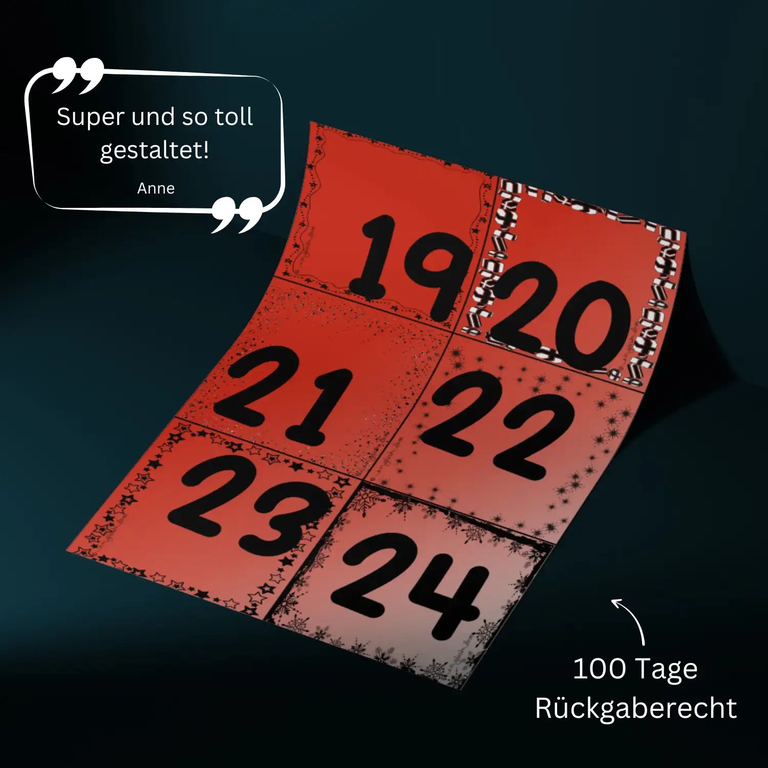 Adventskalender Englisch für Lehrkräfte. 100 Tage Widerrufsrecht