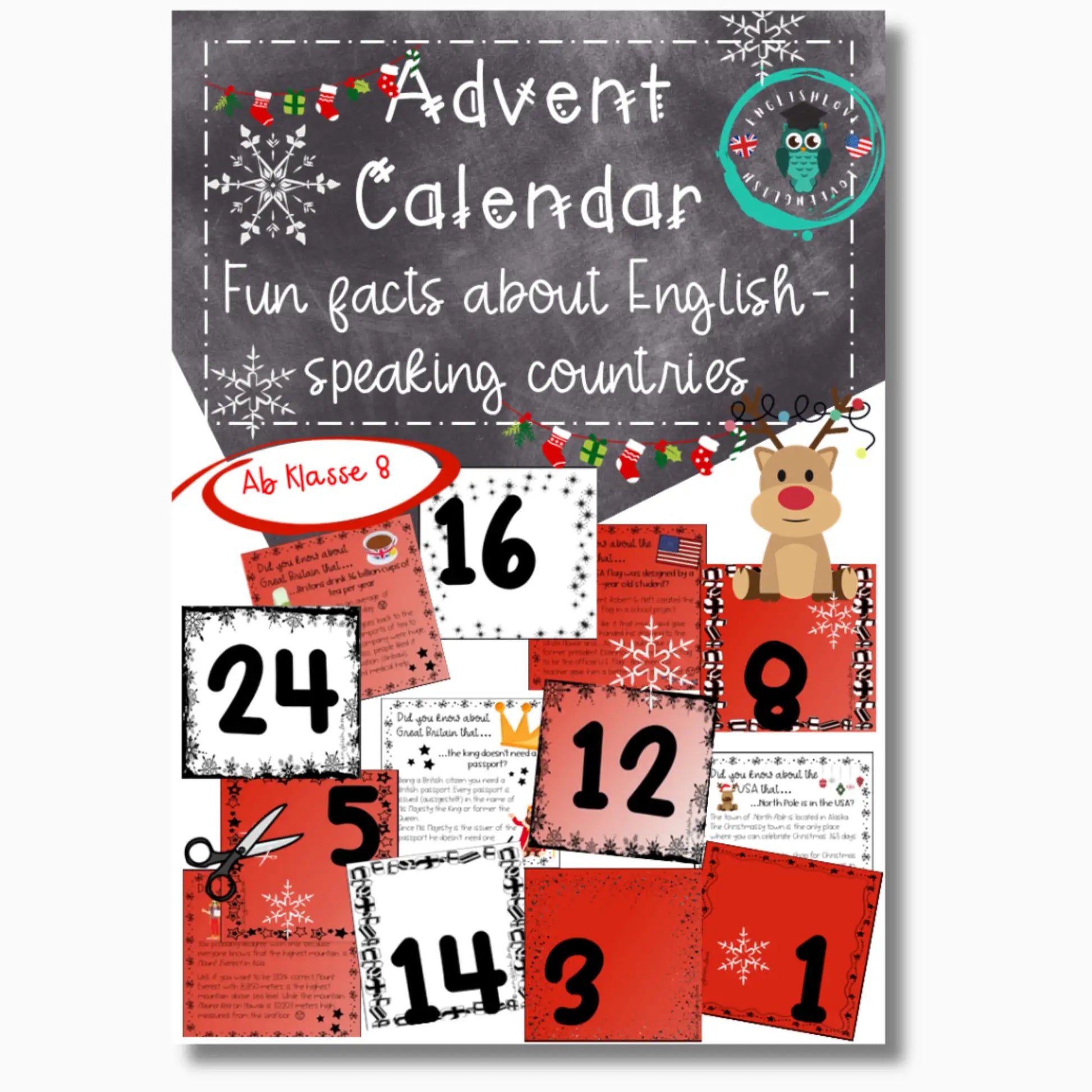 Adventskalender Unterricht Englisch ab Klasse 8-12