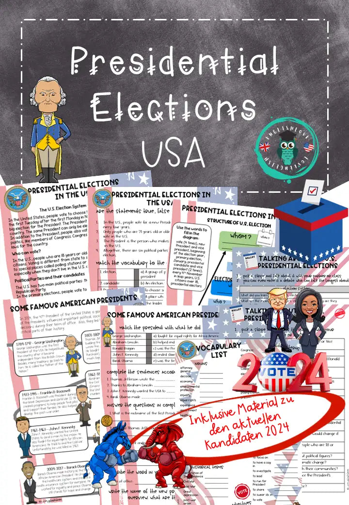 USA Wahl 2024 Unterrichtsmaterial Englisch