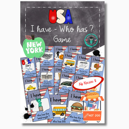 Unterrichtsmaterial USA: I have who has Spiel