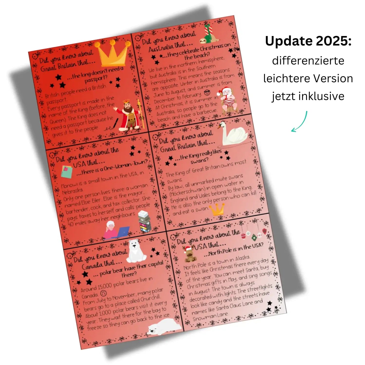 Adventskalender Englischunterricht. Differenzierte Version für Englischlehrkräfte ab Klasse 7. PDF Download