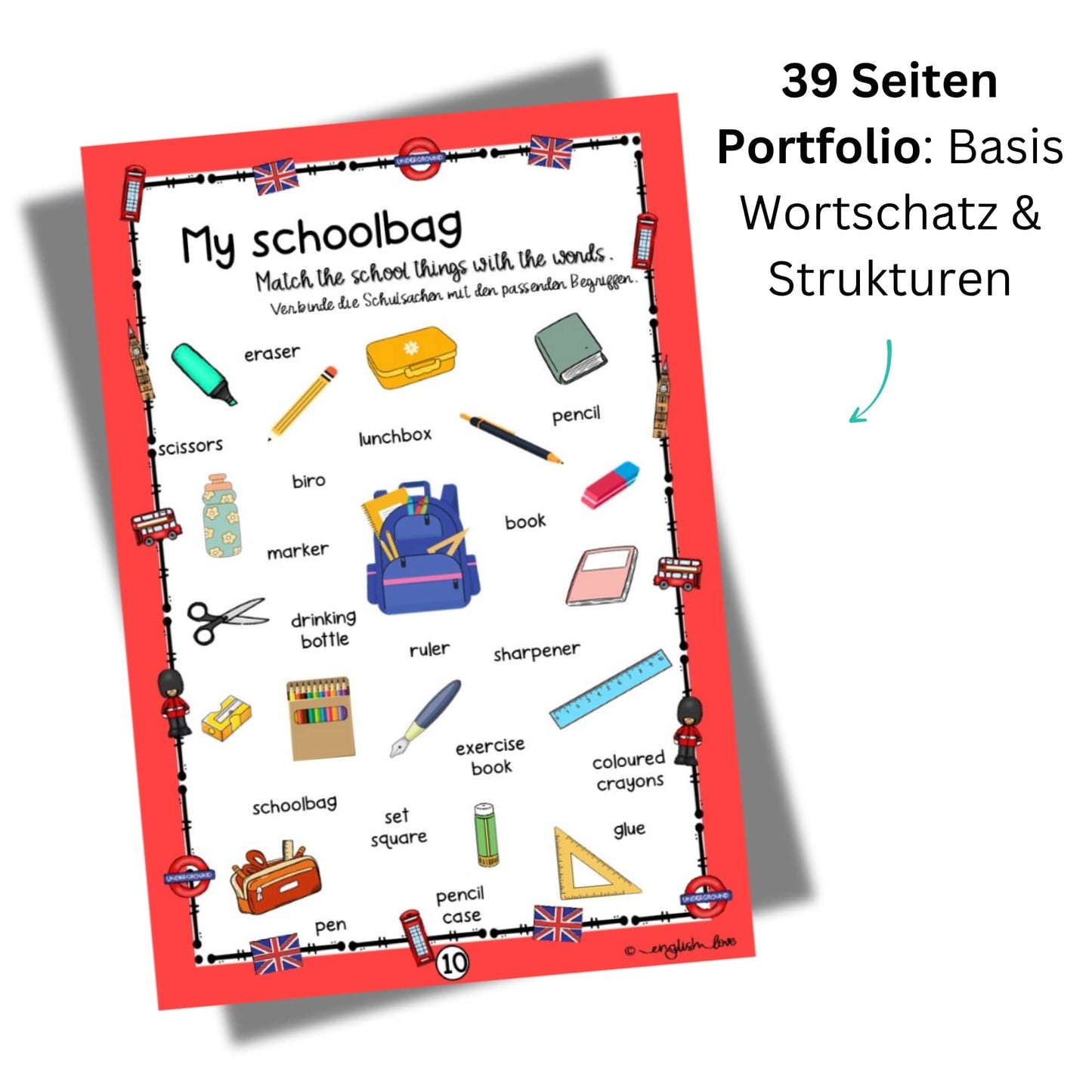Anfangsunterricht Englisch Klasse 5 Starter Kit 39 Seiten Portfolio für Lehrkräfte