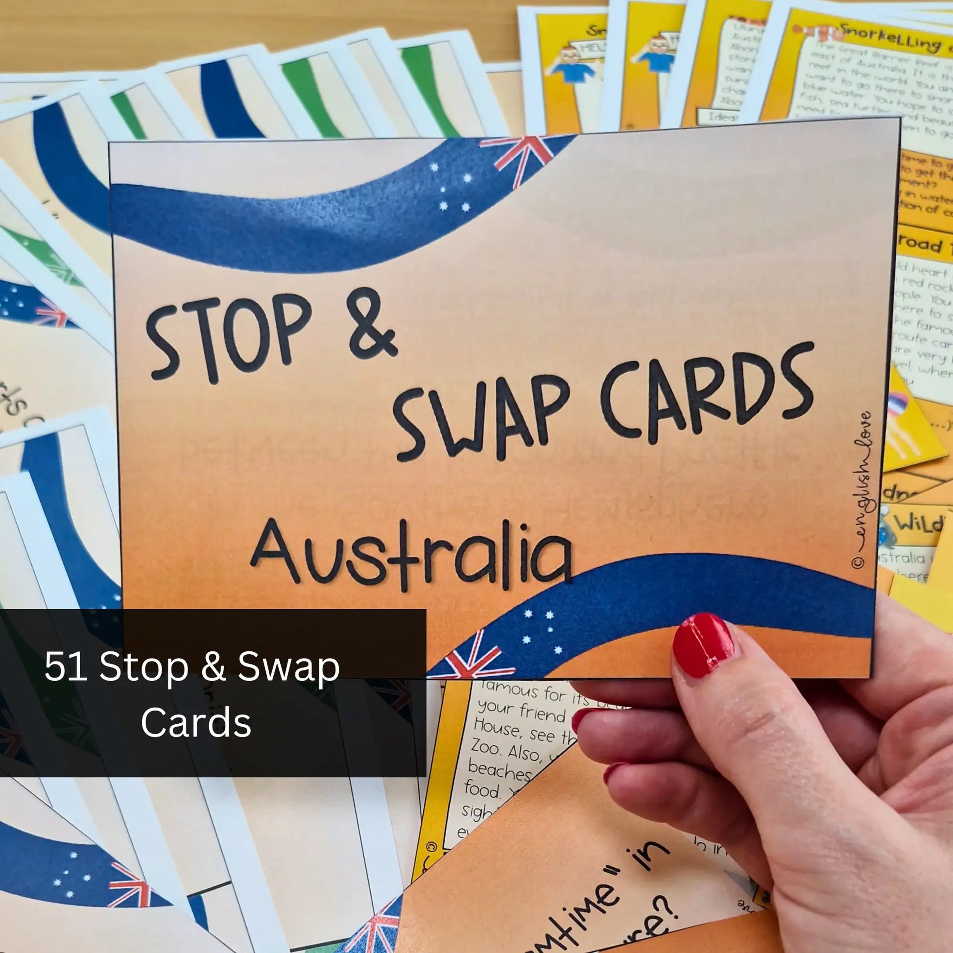 Australien Englischunterricht Klasse 9. 51 Stop & Swap Cards für Englischlehrkräfte
