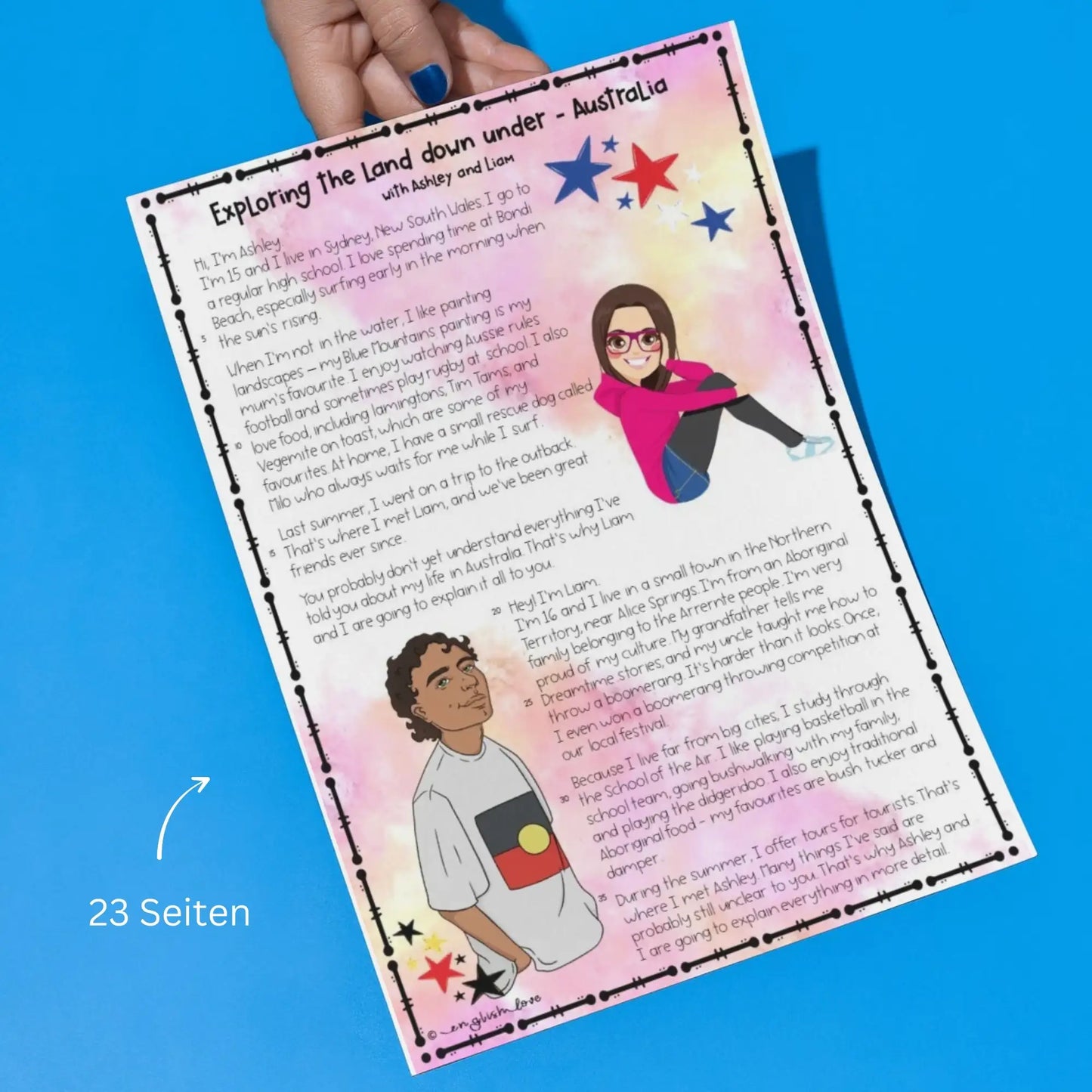 Australien Reading Comprehension 23 Seiten Unterrichtsmaterial Englisch Klasse 9
