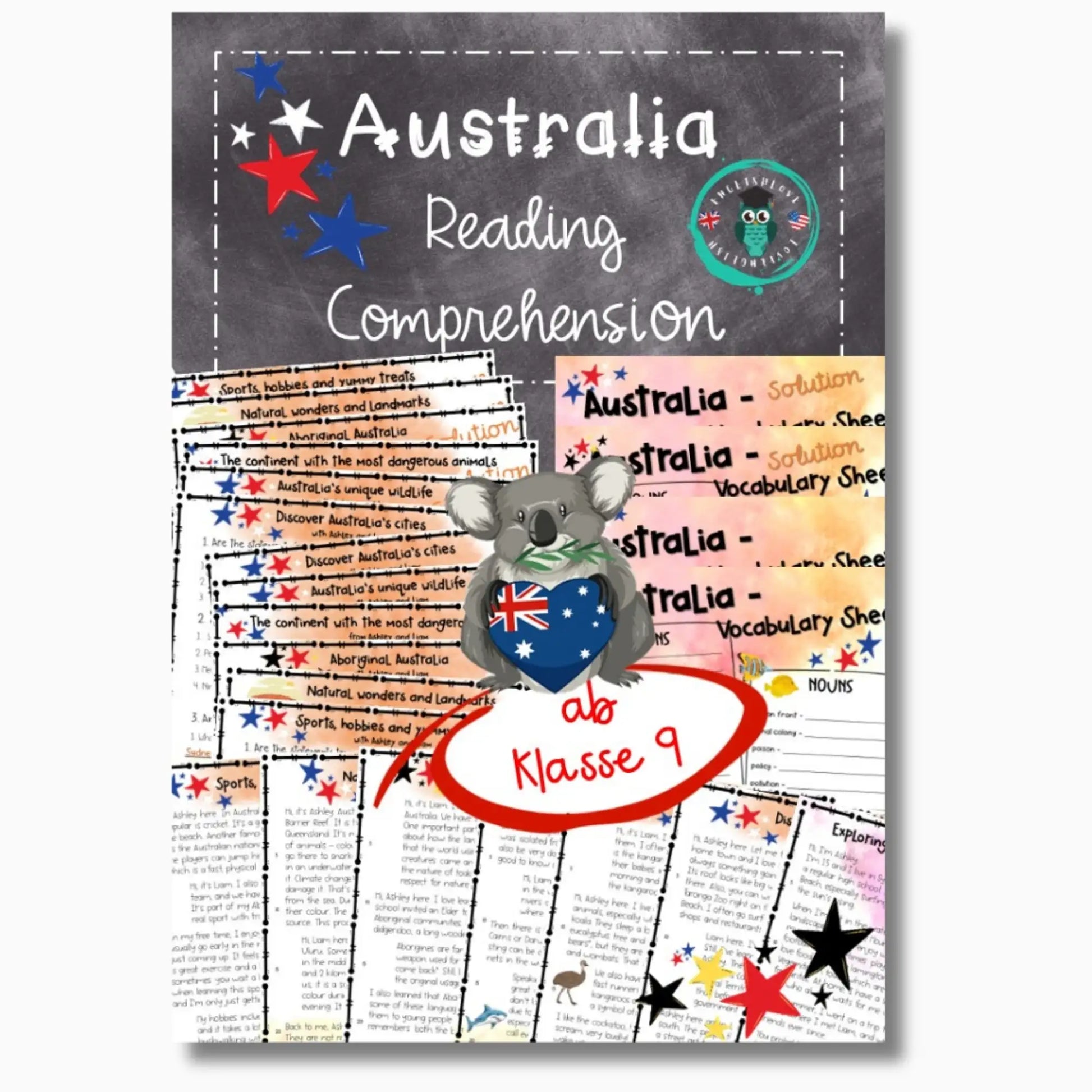 Australien Reading Comprehension für Englischlehrkräfte Klasse 9