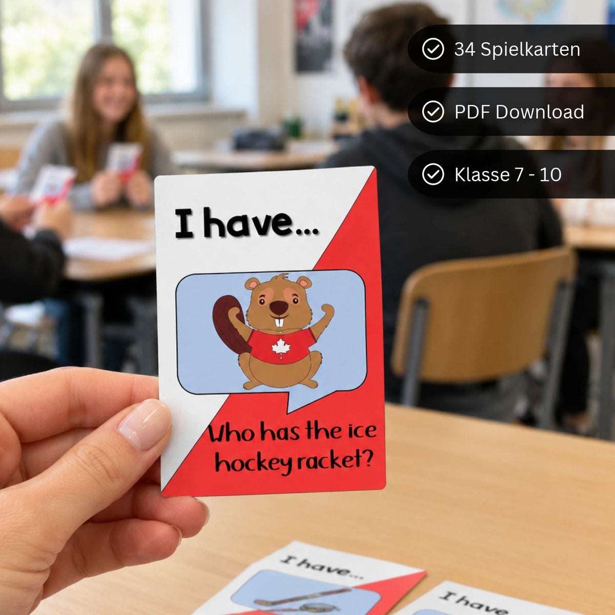 Kanada im Englischunterricht. Spiel für Englischlehrkräfte. I have who has Speaking Game ab Klasse 7 zur Canada Unit. 34 Spielkarten PDF Download