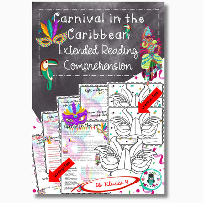 Unterrichtsmaterial Englisch Reading Comprehension Karneval Fasching für Englischlehrer. PDF