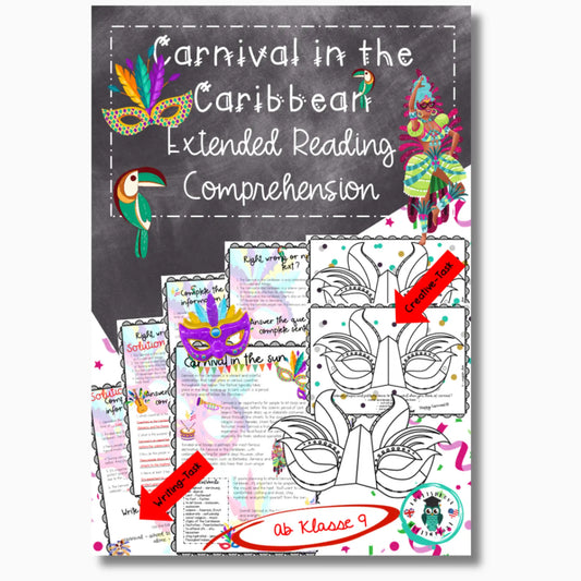 Unterrichtsmaterial Englisch Reading Comprehension Karneval Fasching für Englischlehrer. PDF