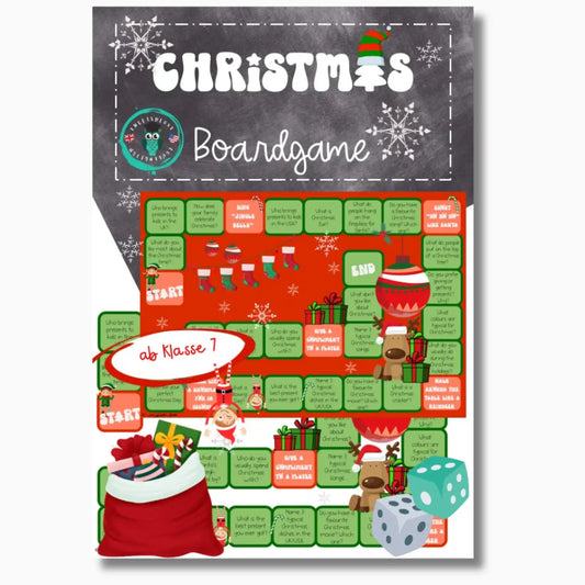 Christmas im Englischunterricht. Unterrichtsmaterial Spiel ab Klasse 7 für Englischlehrkräfte