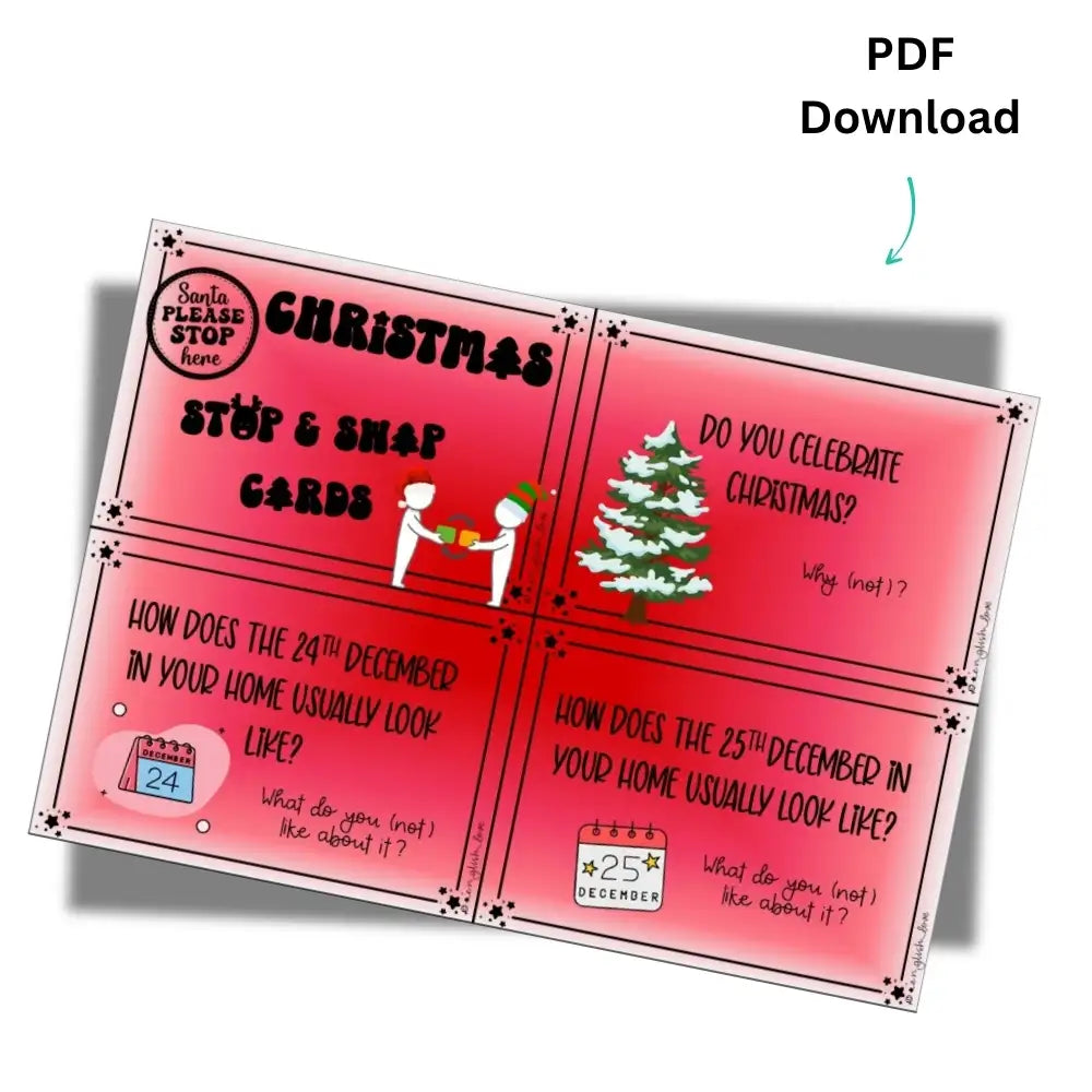 Christmas Warm-Up Einstieg in die Englischstunde für Lehrkräfte. Stop & Swap ab Klasse 7 PDF Download