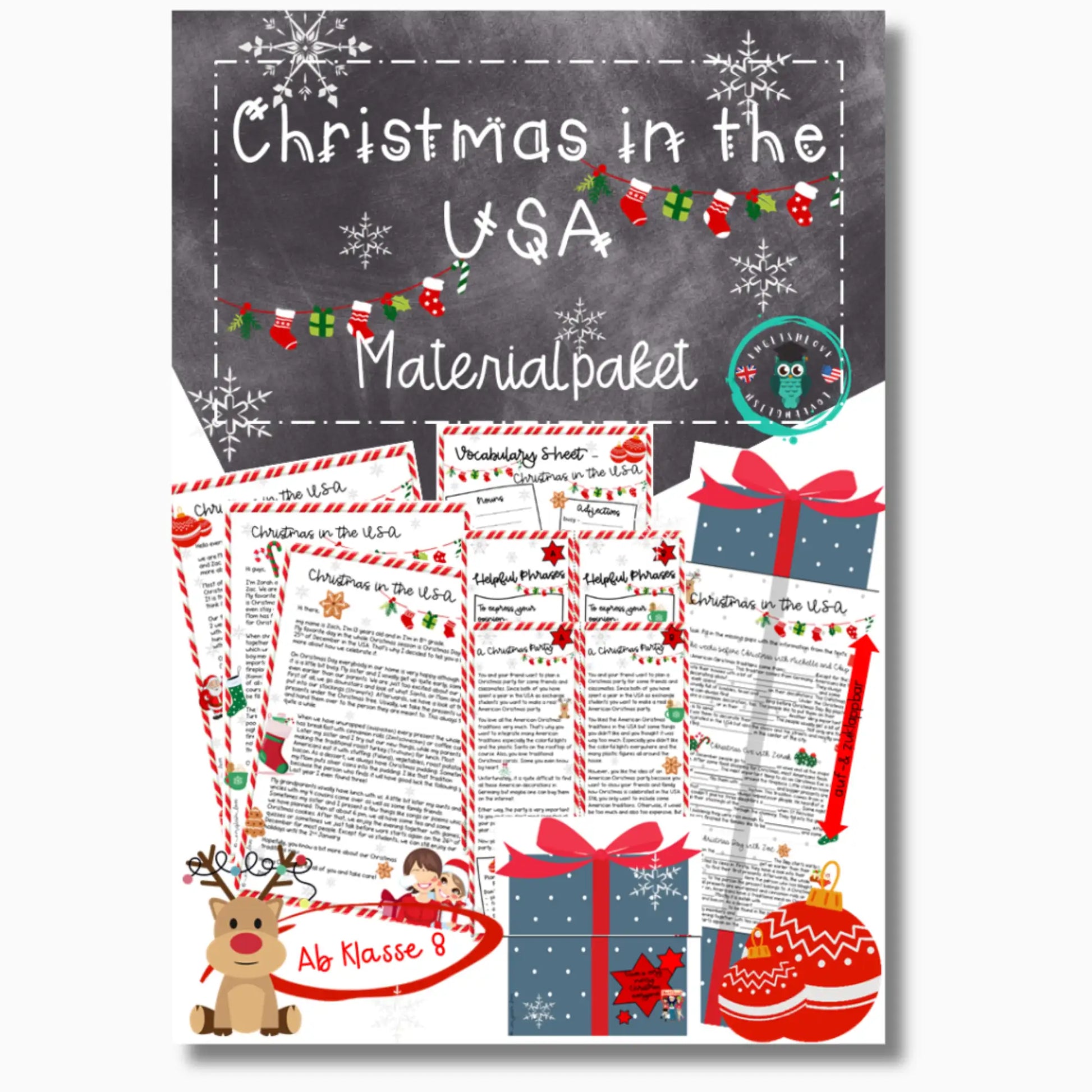 Unterrichtsmaterial Englisch Weihnachten USA Klasse 8