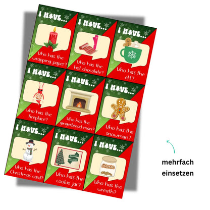 Weihnachten im Englischunterricht. Spiel für Englischlehrkräfte. I have who has Speaking Game ab Klasse 7