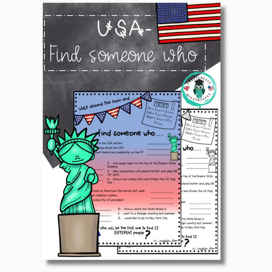 Find somehone who USA Unterricht Englisch