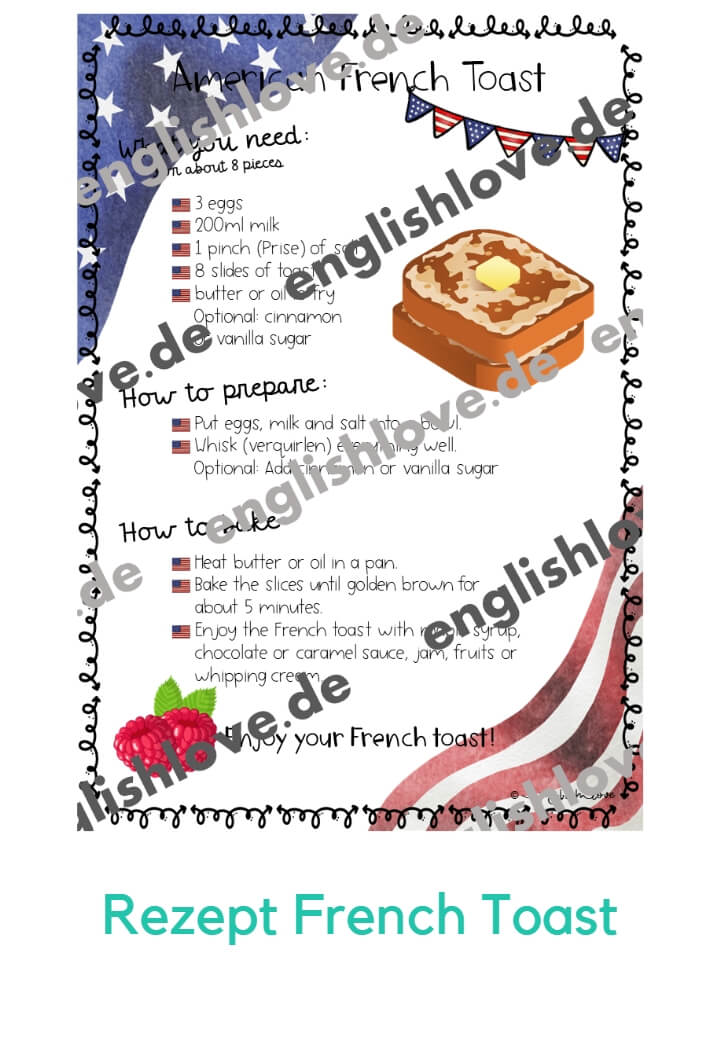 American Breakfast im Klassenzimmer French Toast Rezept