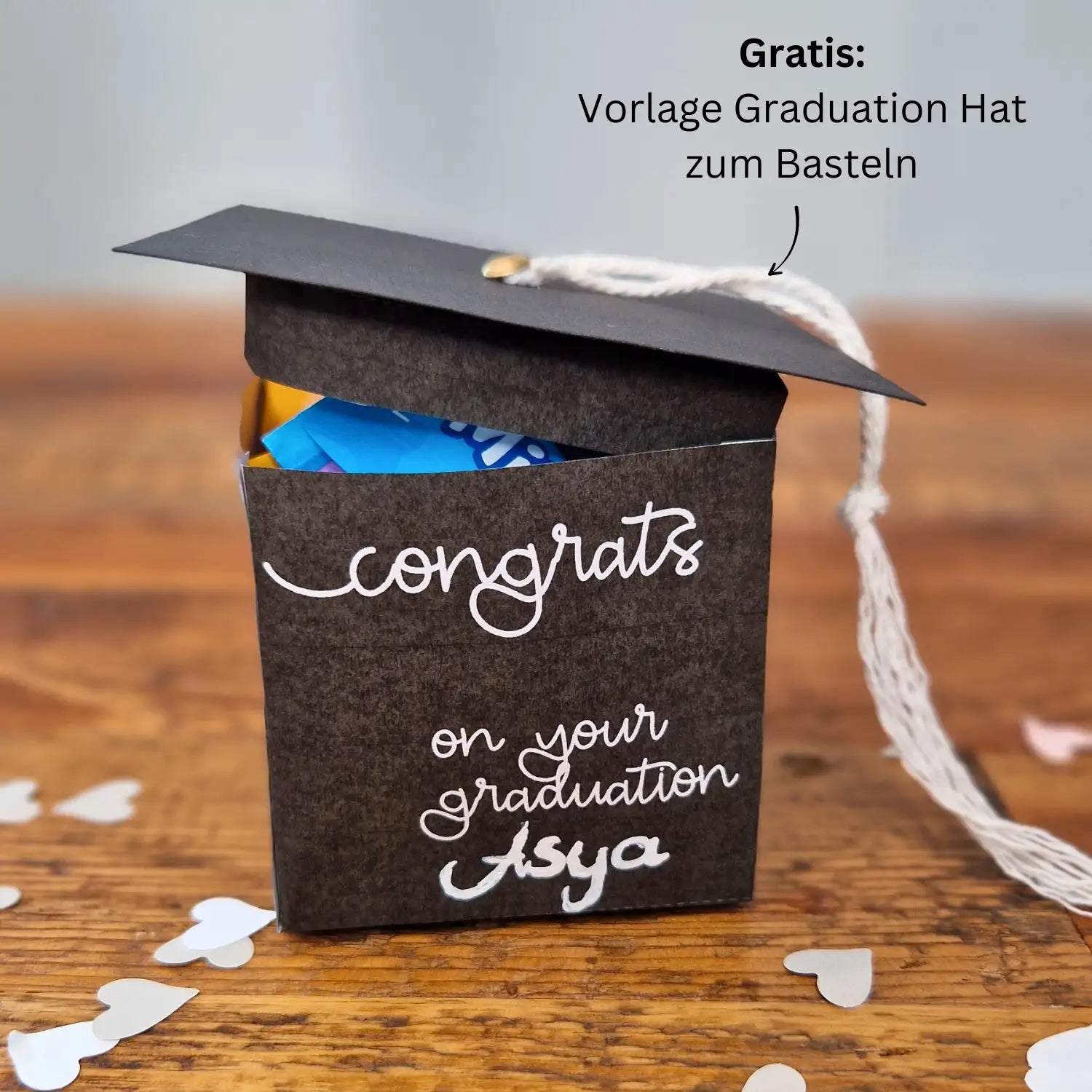 Gratis Vorlage: Graduation Hat zum Basteln für Englischlehrer