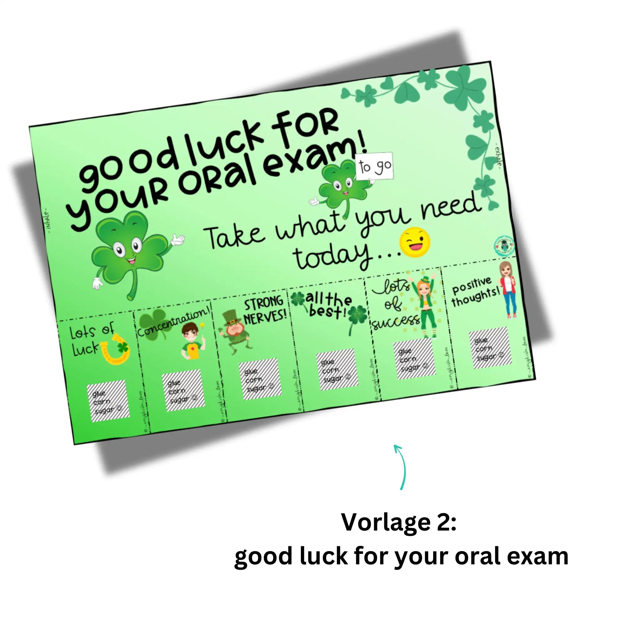 Glücksbringer Englisch Prüfung oral exam Download kostenlos
