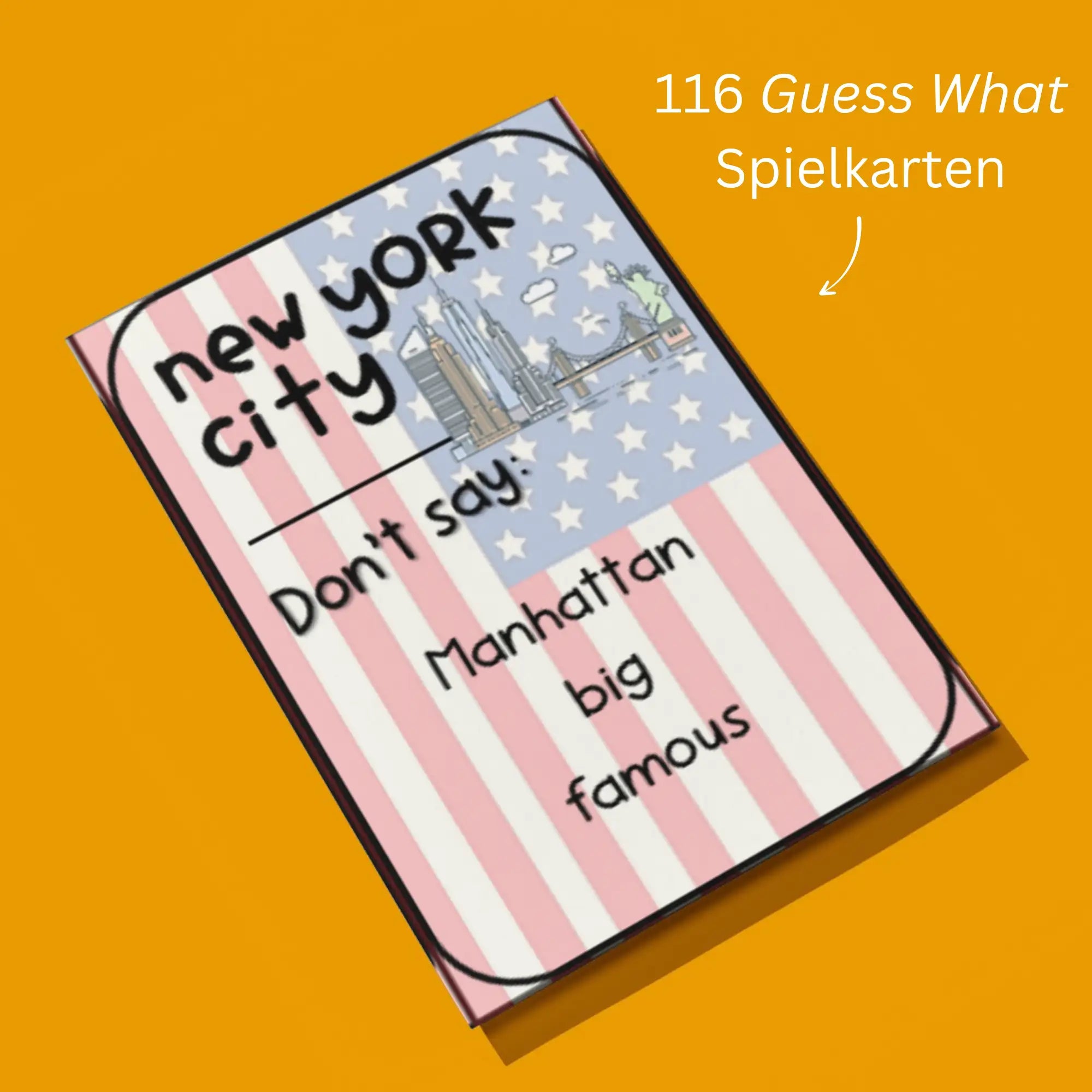 Guess What 116 Spielkarten USA Unterrichtsmaterial