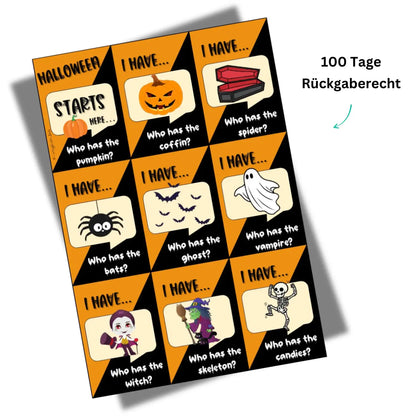 Halloween Spiel Klasse 7-11 für Englischlehrkräfte. I have - who has Englischunterricht 100 Tage Rückgaberecht