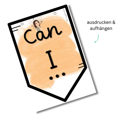 Helpful phrases zum Aufhängen im Klassenzimmer für Englischlehrkräfte mit Arbeitsblatt