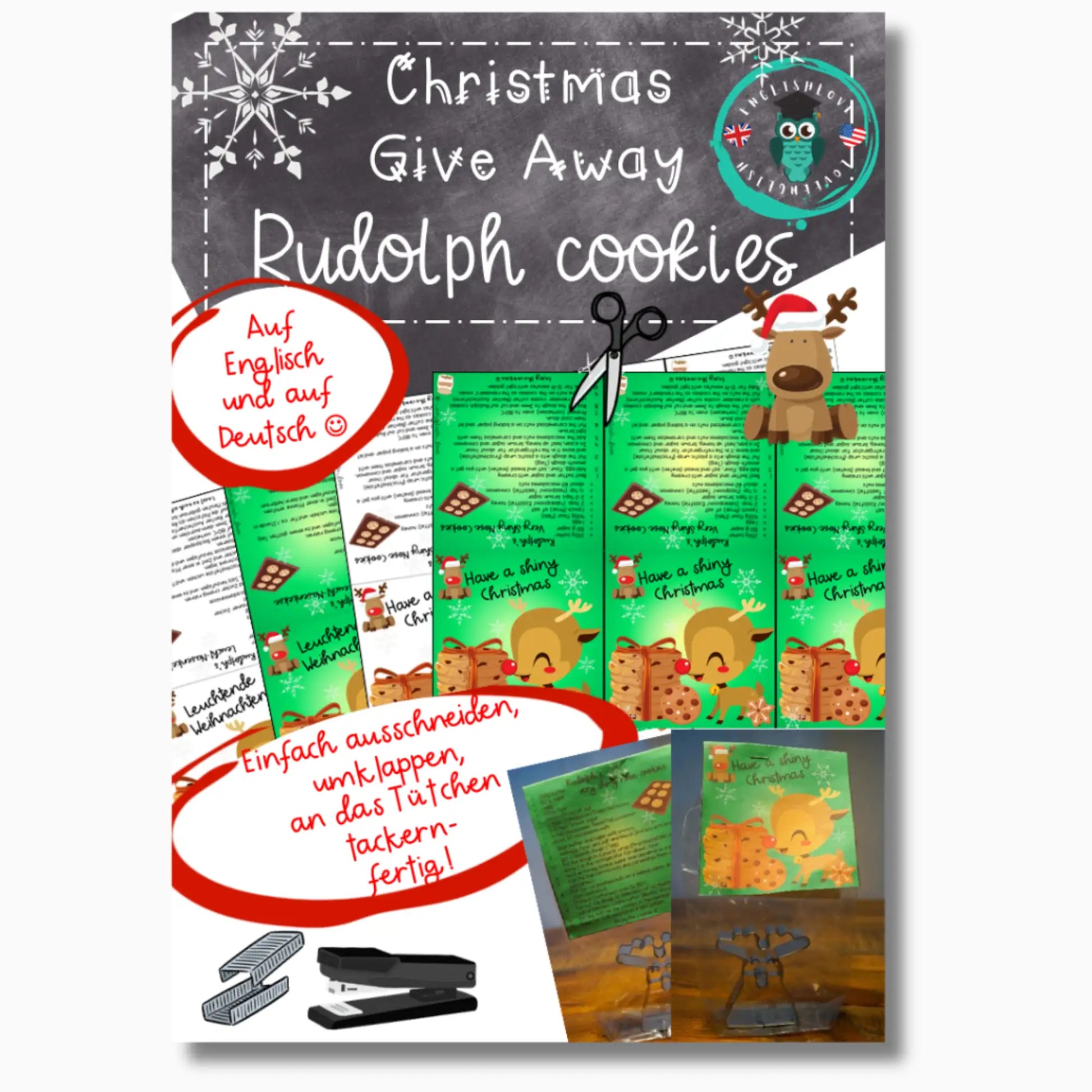Idee Weihnachtsgeschenk für Schüler Weihnachtsüberraschung Rudolph