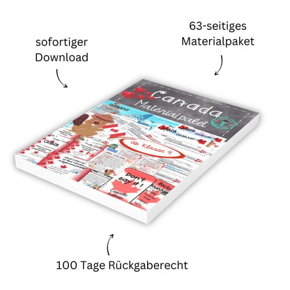 Kanada Unterrichtsmaterial Englisch Klasse 9, Klasse 10, Klasse 11. Für Englischlehrkräfte. 63 Seiten Materialpaket Englisch