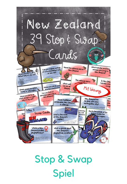 New Zealand Unterrichtsmaterial: 39 Stop & Swap Karten