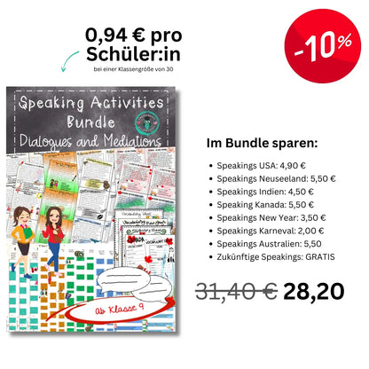 Speaking Materialangebot 10% Rabatt Angebot