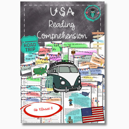USA Unterrichtsmaterial Englisch Reading Comprehension Klasse 8