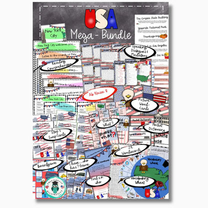 USA Unterrichtsmaterial Englisch Bundle Klasse 8