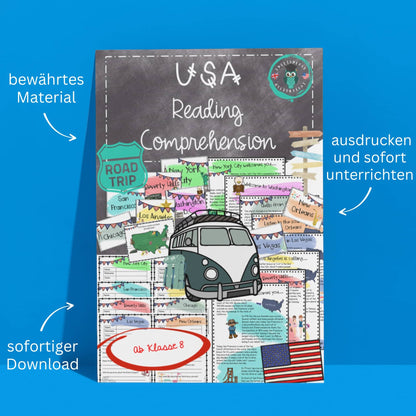 USA Unterrichtsmaterial: Reading Comprehension Leseverstehensaufgabe Klasse 8